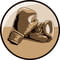 Boxing Gloves Centre Gold 25mm