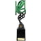 Innov8 Rugby Plastic Trophy Green & Black