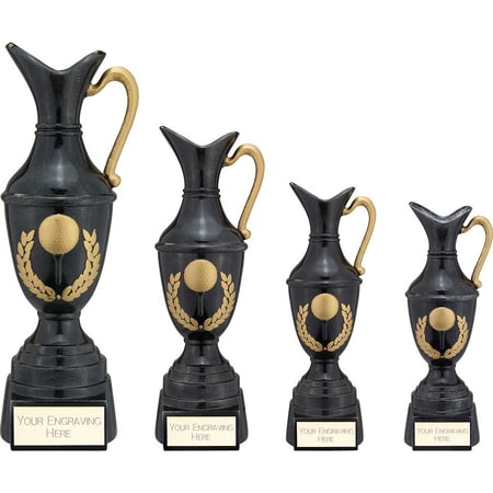 Claret Jug Golf Resin Award Antique Black & Gold