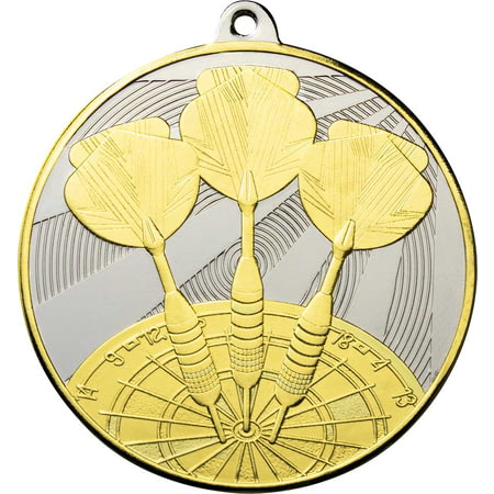 Premiership Darts Medal Gold & Silver 60mm