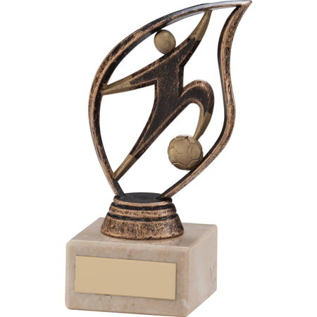 Flame Football Bronze & Gold Trophy 135mm