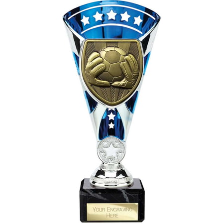 Cobra Star Cup Football Goal Keeper Silver & Blue