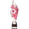 Pizzazz Plastic Trophy Silver & Pink