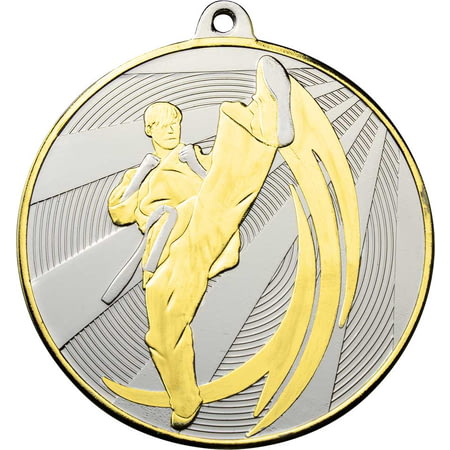 Premiership Karate Medal Gold & Silver 60mm