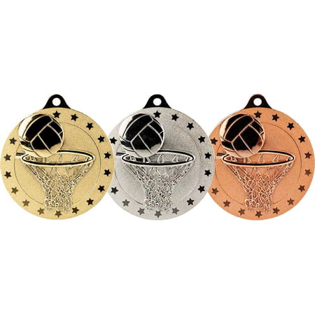 Cascade Stars Netball Medal 50mm