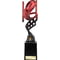 Innov8 Rugby Plastic Trophy Red & Black