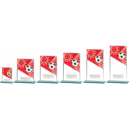 Mustang Football Red Jade Glass Award