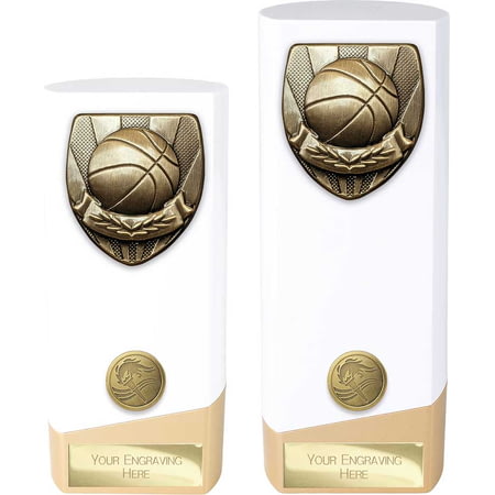 Prime Cobra Basketball Award White & Gold