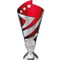 Hurricane Multisport Plastic Cup Silver & Red