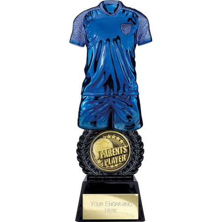 Intensity Football Parents Player Award Blue & Carbon Black 260mm