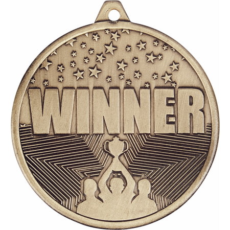 Cascade Winner Iron Medal Antique Gold 50mm