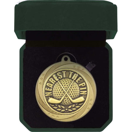 Superstar Nearest the Pin Medal & Box Gold 60mm