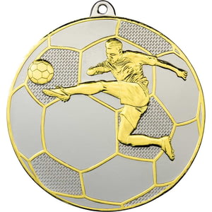 Premiership Football Medal Gold & Silver 70mm
