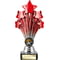 5 Star Trophy Red and Silver