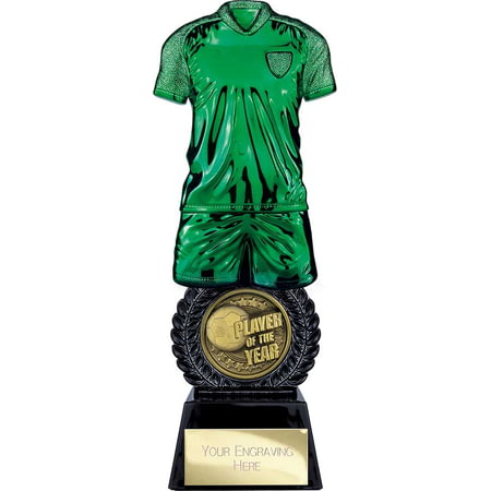 Intensity Football Player of Year Award Green & Carbon Black 260mm