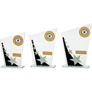 Mega Star Multisport Jade Glass Award Black & Silver
