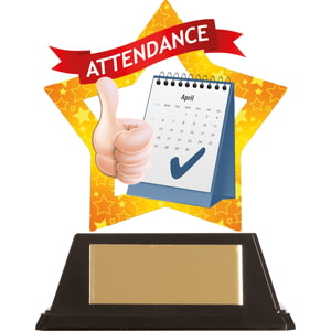 Mini-Star Attendance Acrylic Plaque 100mm