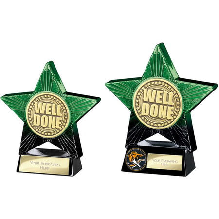 Superstar Well Done Award Green & Black