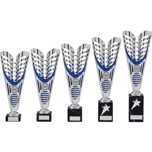 Monument Plastic Laser Cut Cup Silver & Blue