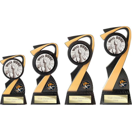 Mania Tower Well Done Award Carbon Black & Gold