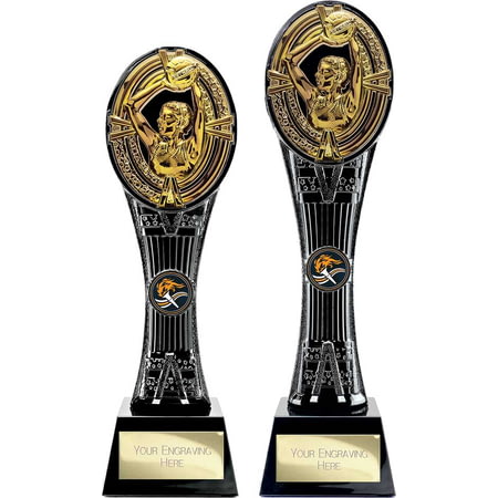 Maverick Extreme Tower Netball Award Black & Fusion Gold