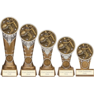 Ikon Tower Cricket Batsman Award Antique Silver & Gold
