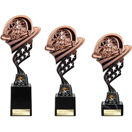 Innov8 Go Kart Plastic Trophy Bronze & Black