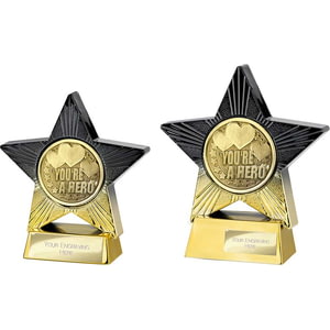 Superstar You're a Hero Award Black & Gold