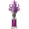 5 Star Multisport Tube Trophy Purple and Silver