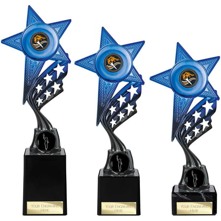 Innov8 Star Plastic Trophy Blue & Black