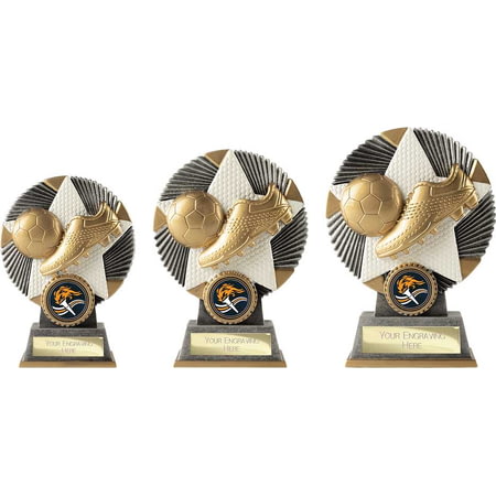 Pulse Star Football Award Antique Silver & Gold 150mm