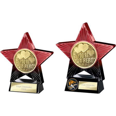 Superstar You're a Hero Award Red & Black