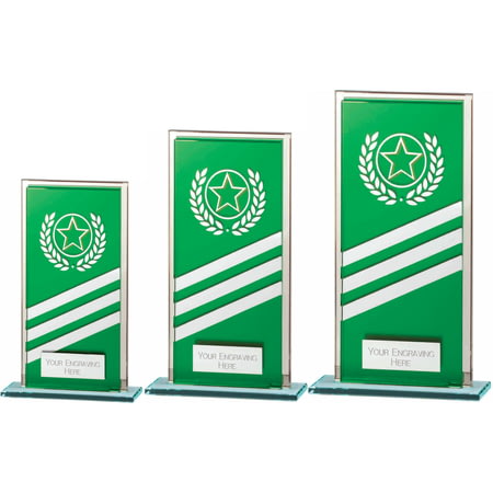 Talisman Multisport Mirror Glass Award Green & Silver