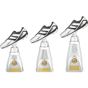 World Striker Deluxe Football Boot Award Silver & Black