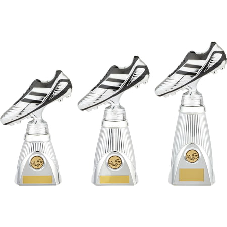 World Striker Deluxe Football Boot Award Silver & Black