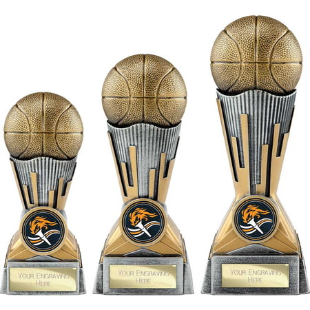 Digital Basketball Award Antique Silver & Gold