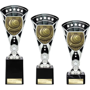 Cobra Star Cup Lawn Bowls Silver & Black