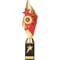 Pizzazz Plastic Trophy Gold & Red