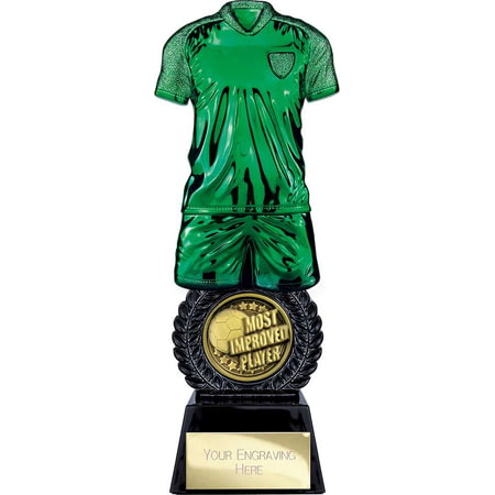 Intensity Football Most Improved Award Green & Carbon Black 260mm