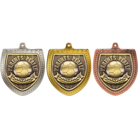 Cobra Football Parents Player Shield Medal Gold 75mm