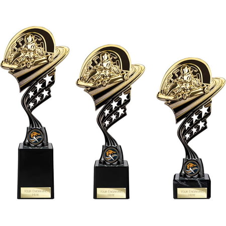 Innov8 Go Kart Plastic Trophy Gold & Black