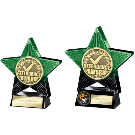 Superstar Attendance Award Green & Black