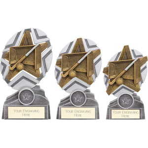 The Stars Hockey Plaque Award Silver & Gold