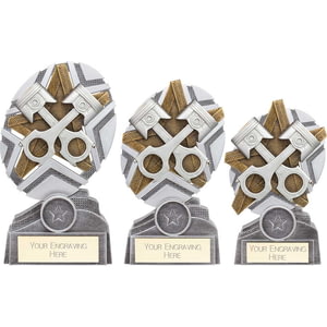 The Stars Motorsport Piston Plaque Award Silver & Gold