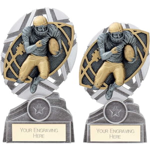 The Stars American Football Plaque Award Silver & Gold
