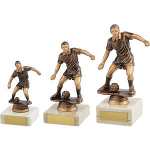 Dominion Football Trophy Antique Bronze & Gold