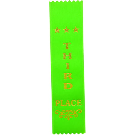 Recognition 3rd Place Ribbon Green 200 x 50mm