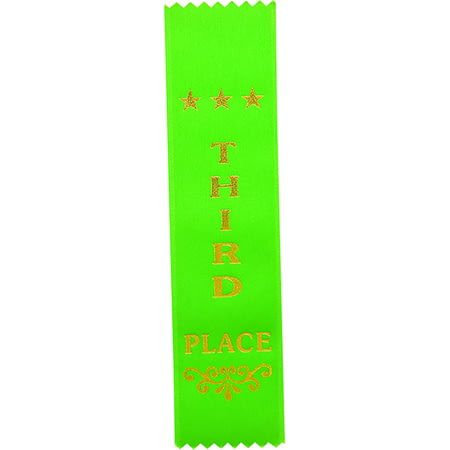 Recognition 3rd Place Ribbon Green 200 x 50mm