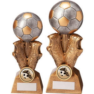 Millennium Football Boot & Ball Mono Trophy Jade Glass Award FREE Engraving 