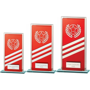 Talisman Multisport Mirror Glass Award Red & Silver